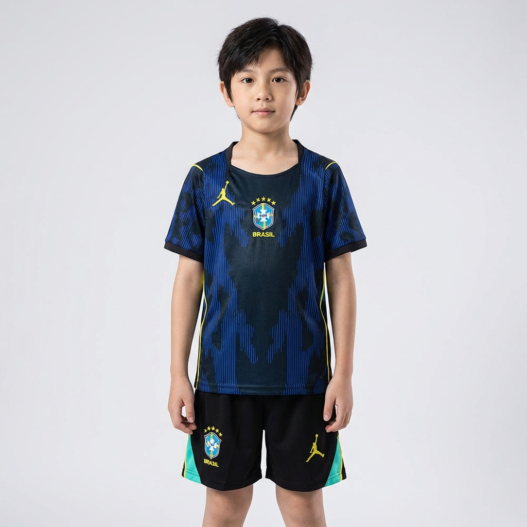 Conjunto Infantil Brasil Away 26/27