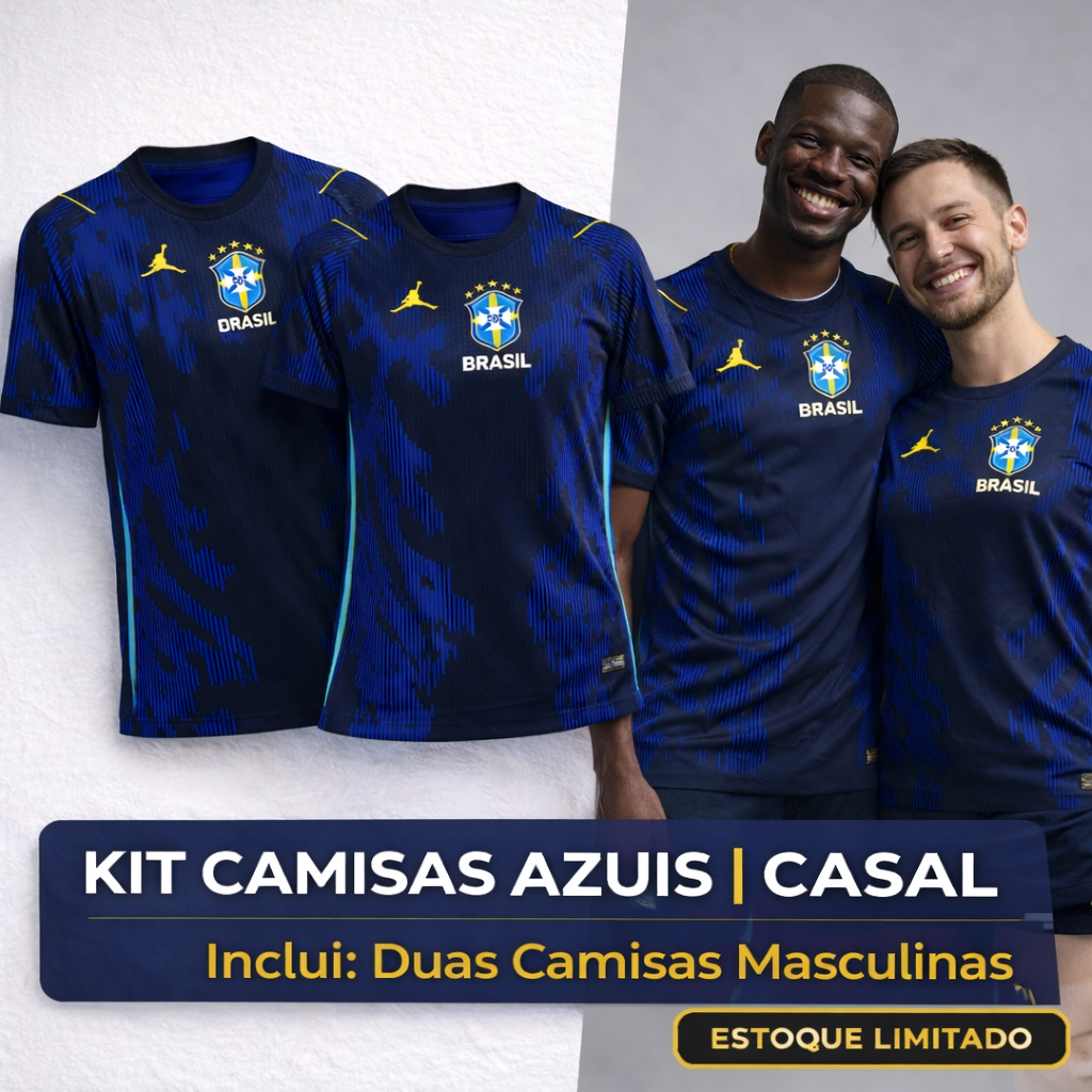 Kit Camisas Brasil Casal 🏳️‍🌈 – Garanta o de vocês hoje